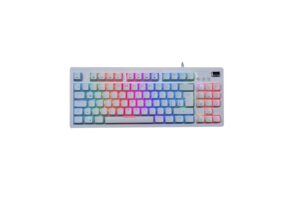 Teclado Gamer VSG Quasar VG-K387 RGB Blanco