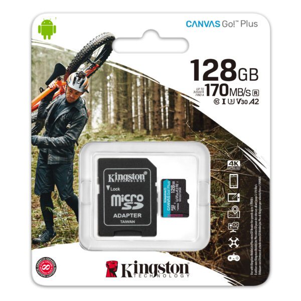 Memoria Micro SD Kingston CANVAS Go! Plus 128GB